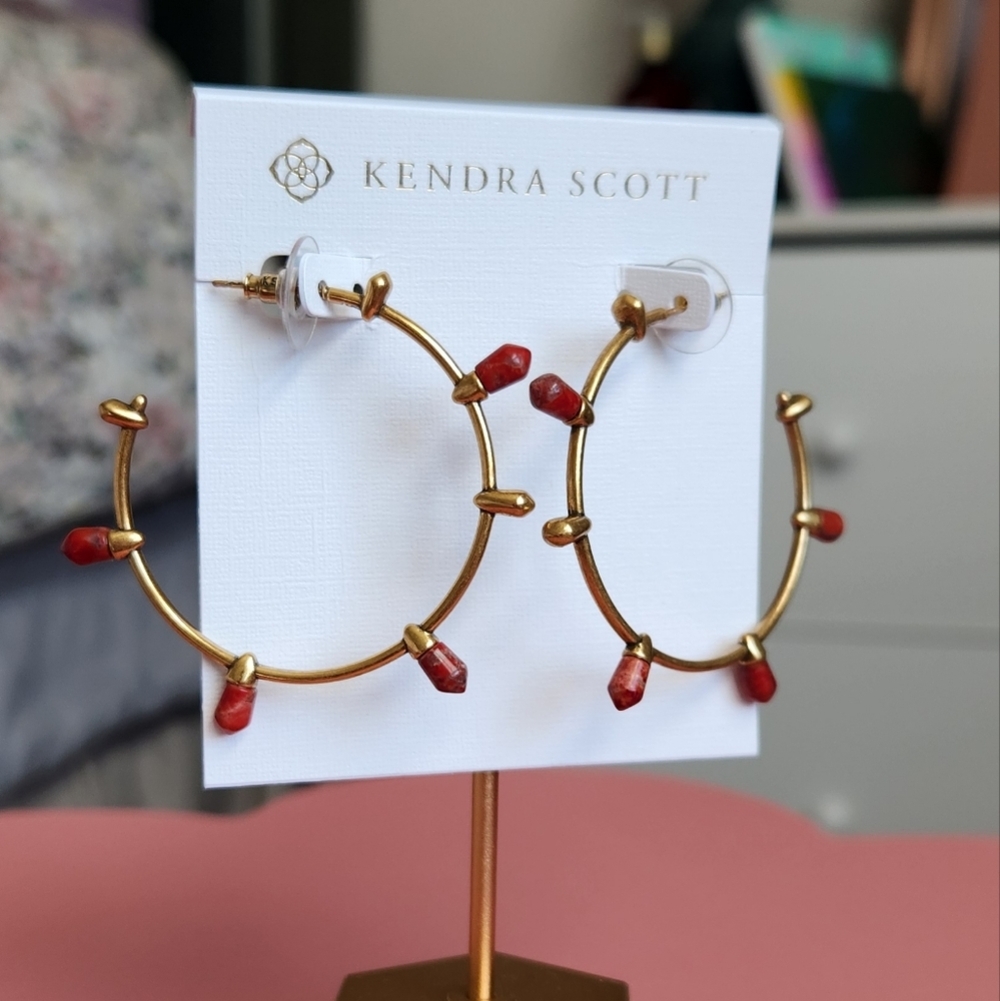 Kendra Scott Vintage Gold Frieda Hoop Earrings